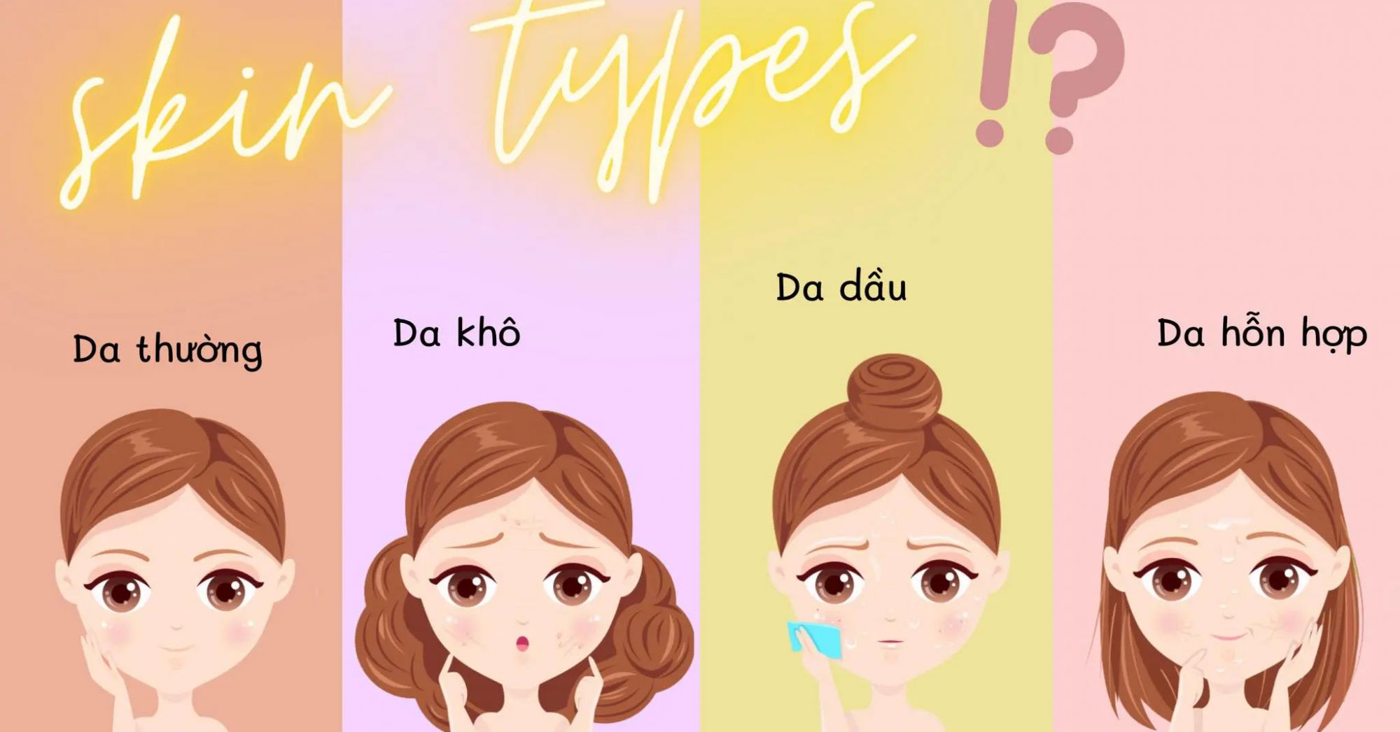 Cách nhận biết, phân biệt và chăm sóc các loại da